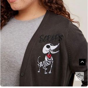 Torrid SZ 00 NEW Warner Bros Corpse Bride Cardigan Button Down Sweater